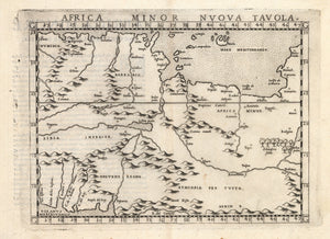 Antique Map: Africa Minor Nuova Tavola by: Girolamo Ruscelli, 1574