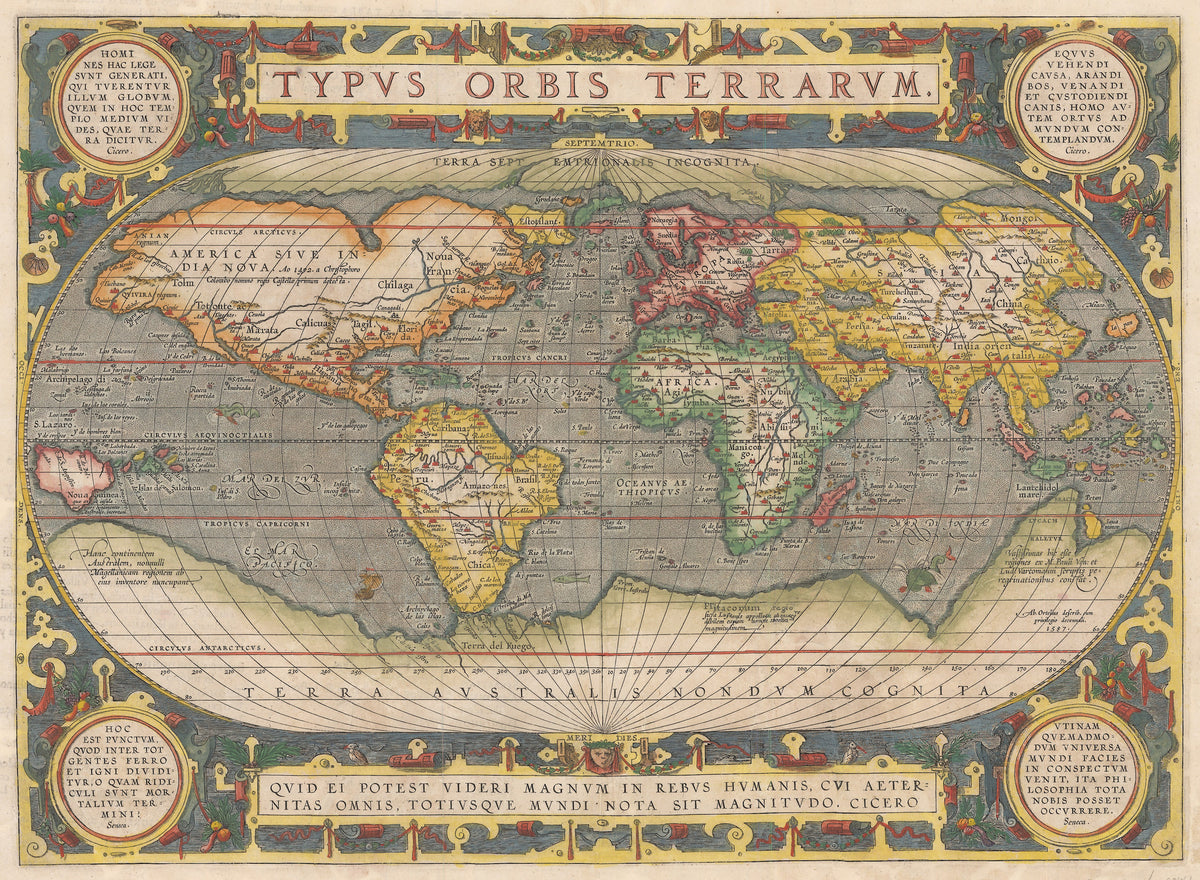 Antique Map Of The World : Nwcartographic.com - Chicago, IL – New World ...