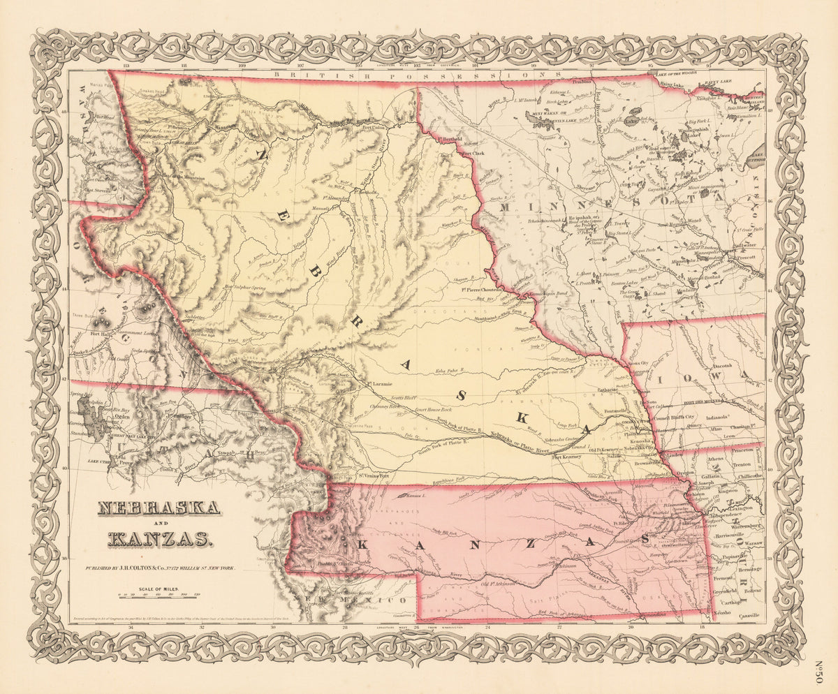 Nebraska and Kanzas : nwcartographic.com – New World Cartographic
