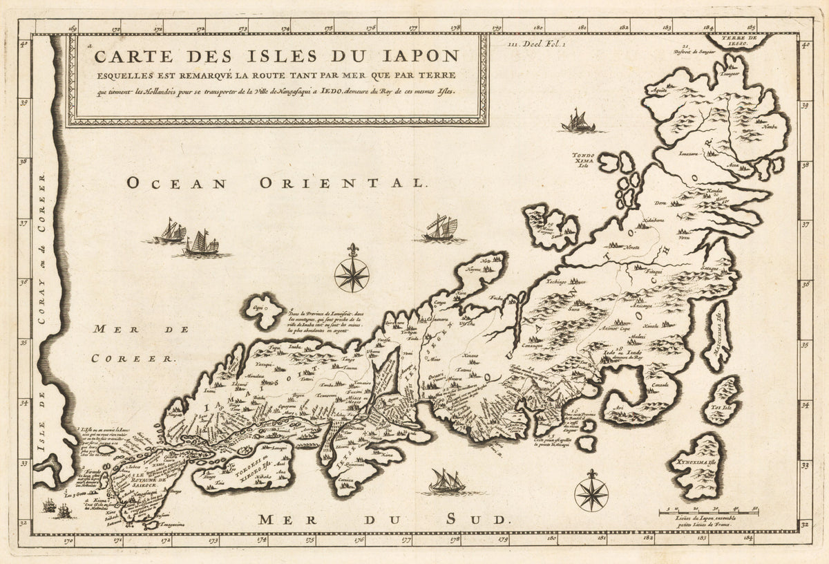 Antique Map of Japan by Tavernier : nwcartographic.com – New World Antique Map of Japan by Tavernier : nwcartographic.com – New World