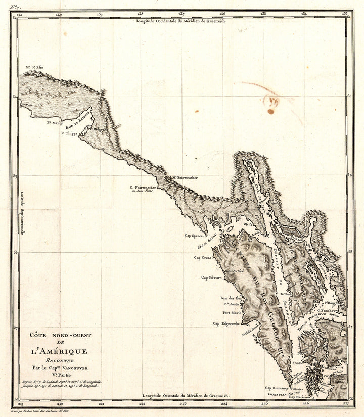 Antique Map of the Pacific Northwest by George Vancouver 1799 - nwcartographic.com