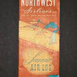 Load image into Gallery viewer, 1939 Northwest Airlines Short Cut Route Folding Map and Souvenir Air Log
