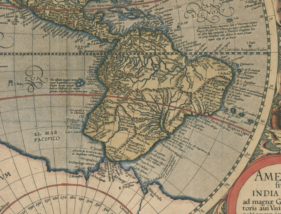 America sive India Nova ad magnae Gerardi Mercatoris by: Gerard Mercator - South America