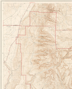 1938 Topographical Map of the Northern Part of Zion National Monument