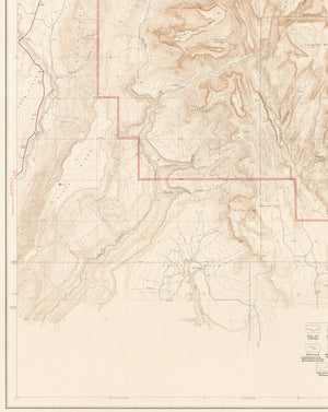 1938 Topographical Map of the Northern Part of Zion National Monument