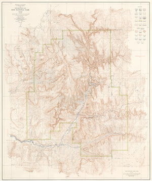 1936 Topographic Map of Zion National Park, Utah