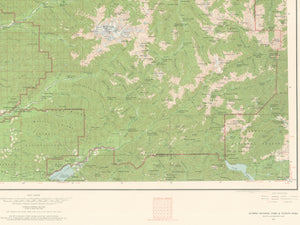 Antique Topographic Map of Olympic National Park 1957