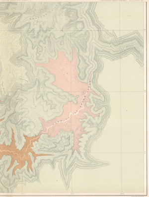1882 Geologic Map of the Southern Part of the Kaibab Plateau Head of the Grand Canyon