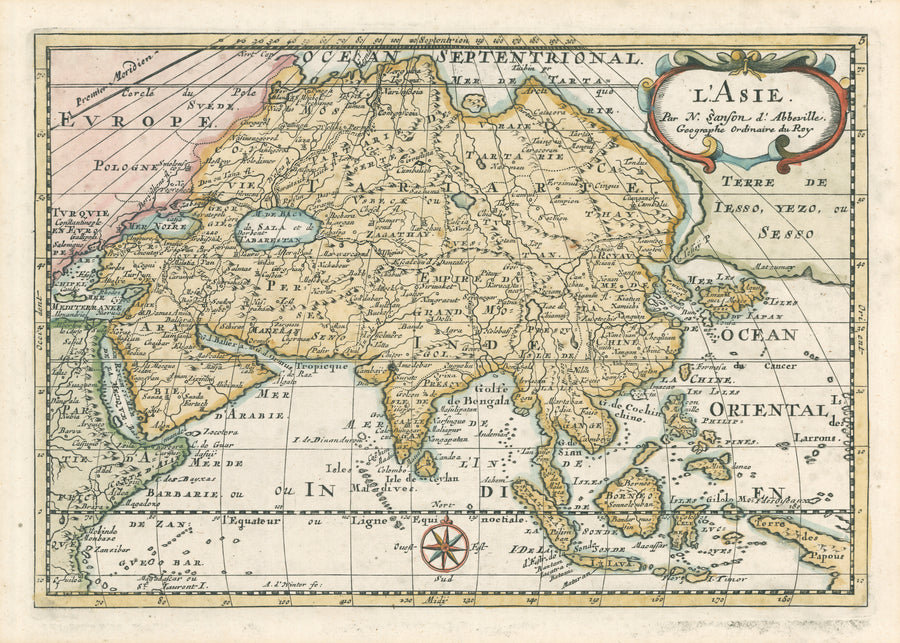 1690 L’ Asie. Par N. Sanson d’Abbeville Geographe ordinaire du Roy