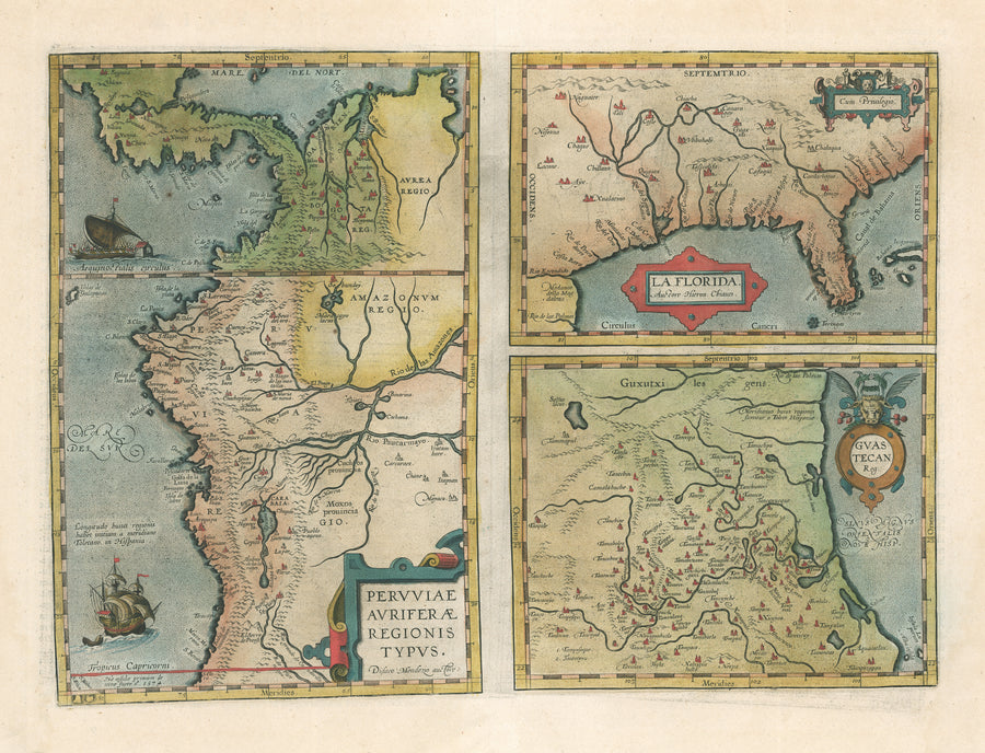 1584 Pervviae Avrifer Regionis Typus, La Florida, Guastecan