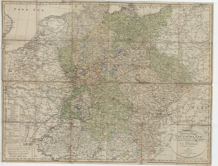 1811 General Charte von Teutschland