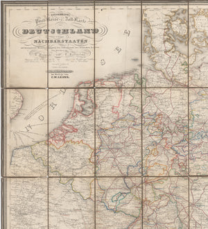 1836 Allgemeine Post-Reise & Zoll-Karte von Deutschland Und Den Nachbarstaaten