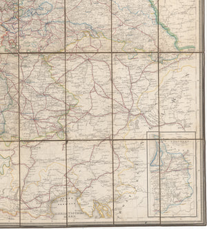 1836 Allgemeine Post-Reise & Zoll-Karte von Deutschland Und Den Nachbarstaaten