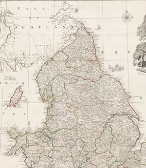 Antique Map: England and Wales Drawn from the Most Accurate Surveys By: Rocque  1794