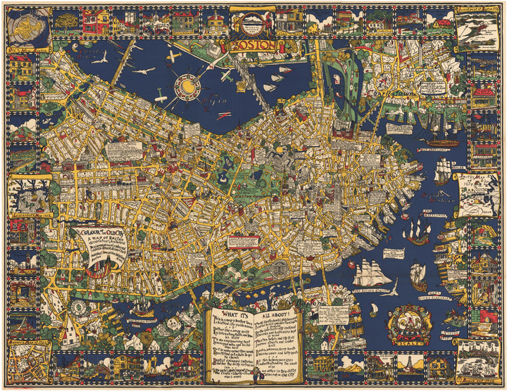 The Colour of an Old City a Map of Boston… by: Olsen & Clark 1926