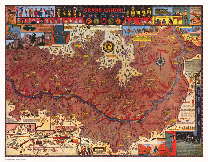 Pictorial Map of the Grand Canyon By: Jo Mora 1931 / 1957