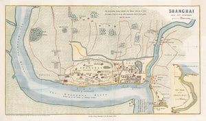 Antique Map of Shanghai and its Environs by: Milne / Becker, 1853