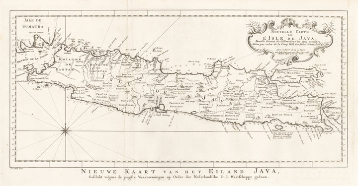 Nouvelle Carte De l'Isle De Java… By: Jacques Nicolas Bellin, 1761