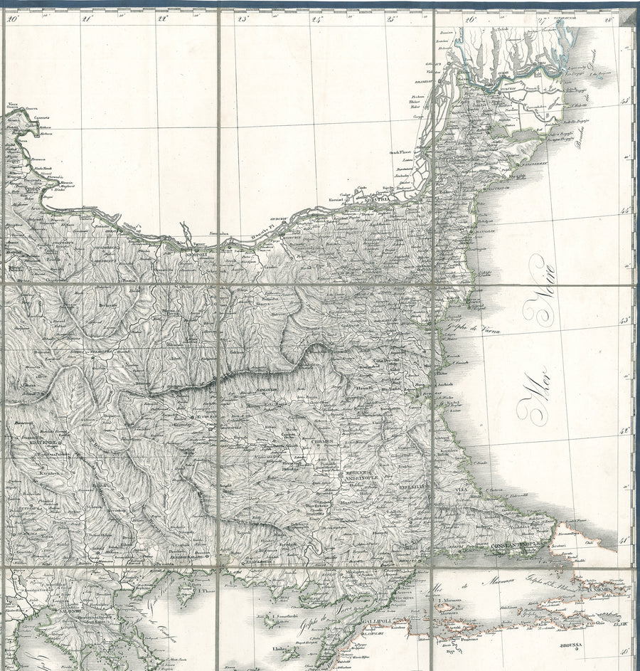 1821 Carte Generale dela Turquie d’Europe a la droite du Danube…
