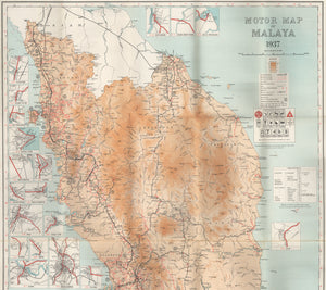 1937 Motor Map of Malaya