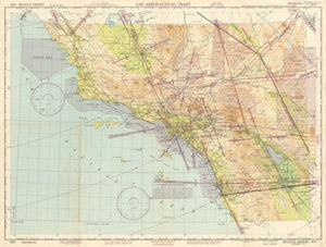 AAF Aeronautical Chart of Southern California, Mojave Desert, 1945