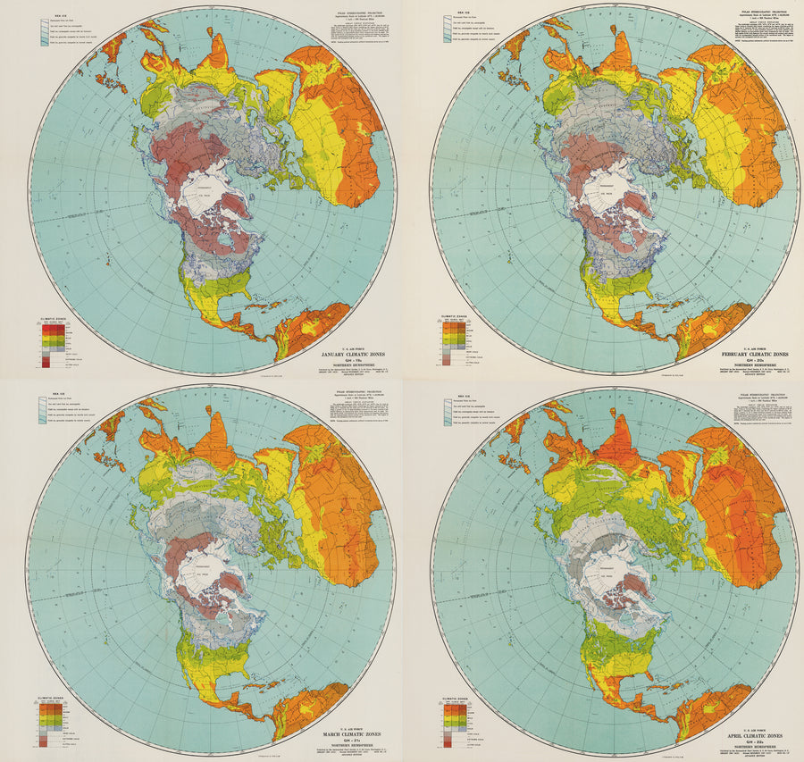 1947 Collection of Air Force Maps of the Northern Hemisphere