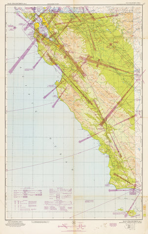 Antique Pilot's Map: San Francisco - Sectional Aeronautical Chart 1946