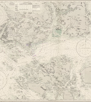 Post-WWII Nautical Chart of the China Sea and Singapore Strait, 1958