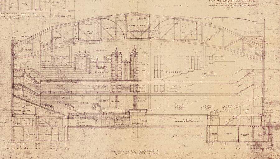 1927-29 Chicago Stadium Architectural Prints