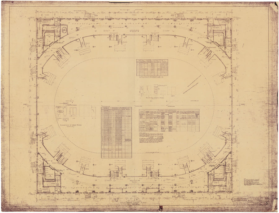 1927-29 Chicago Stadium Architectural Prints