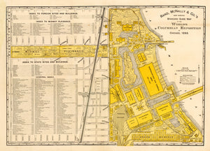 1893 Rand, McNally & Co.'s New Indexed Standard Guide Map of the World's Columbian Exposition at Chicago