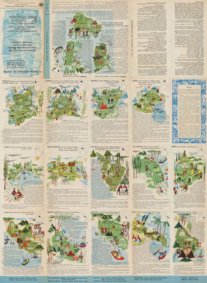 1953 Sketch Map of Italy with the Lines of Communication by Road, Rail, Sea and Air