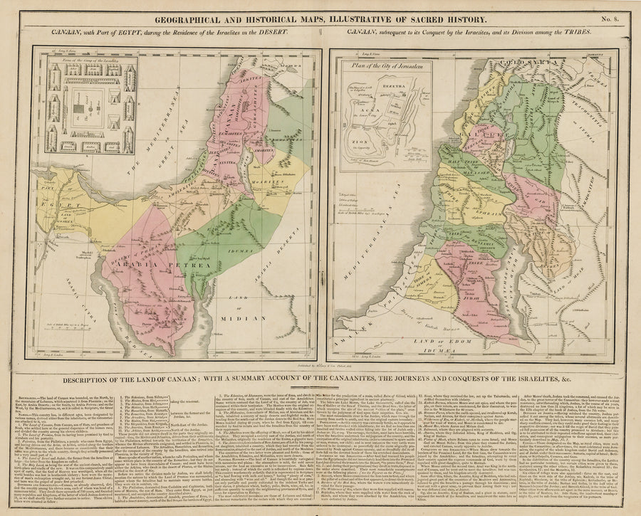 1821 Geographical and Historical Maps, Illustrative of Sacred History.