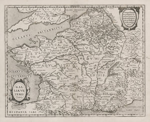 Antique Map of France: Galliae Veteris Typus by Jan Jansson, 1640 