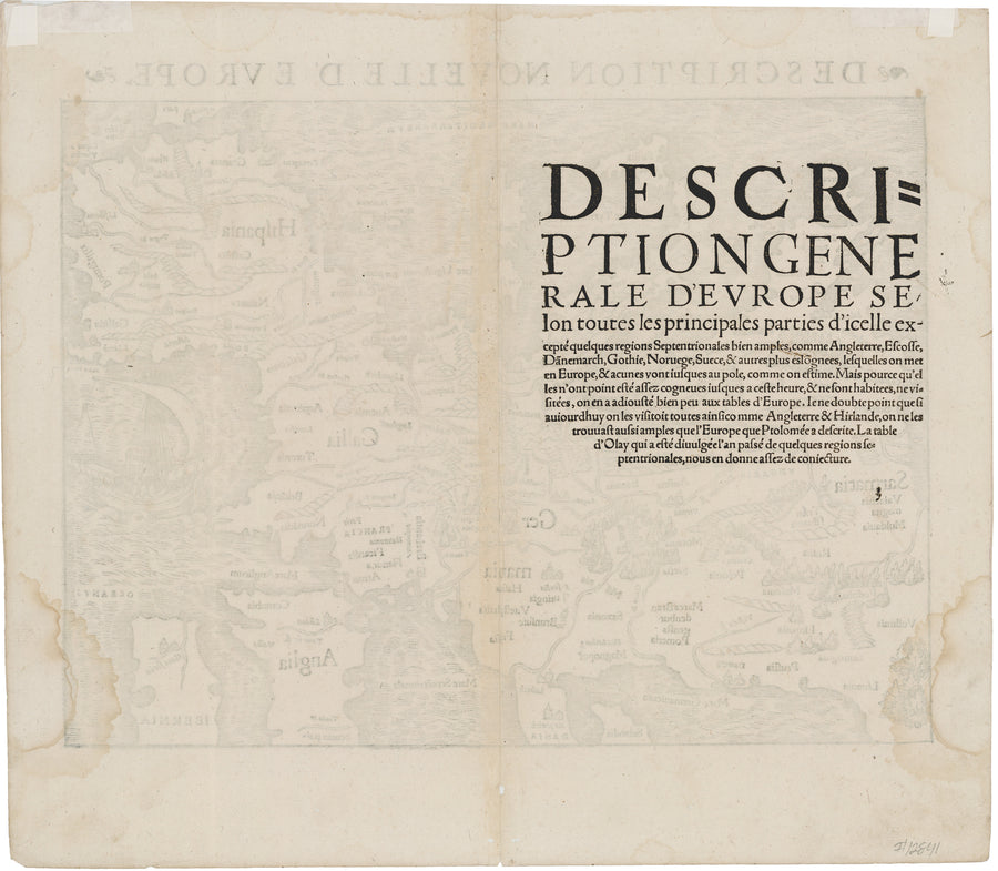 1552 Description Novelle D’Europe