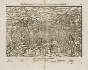 Der Statt Rom In Aller Weldt Bekant Contrafhetung... by Munster, 1560 