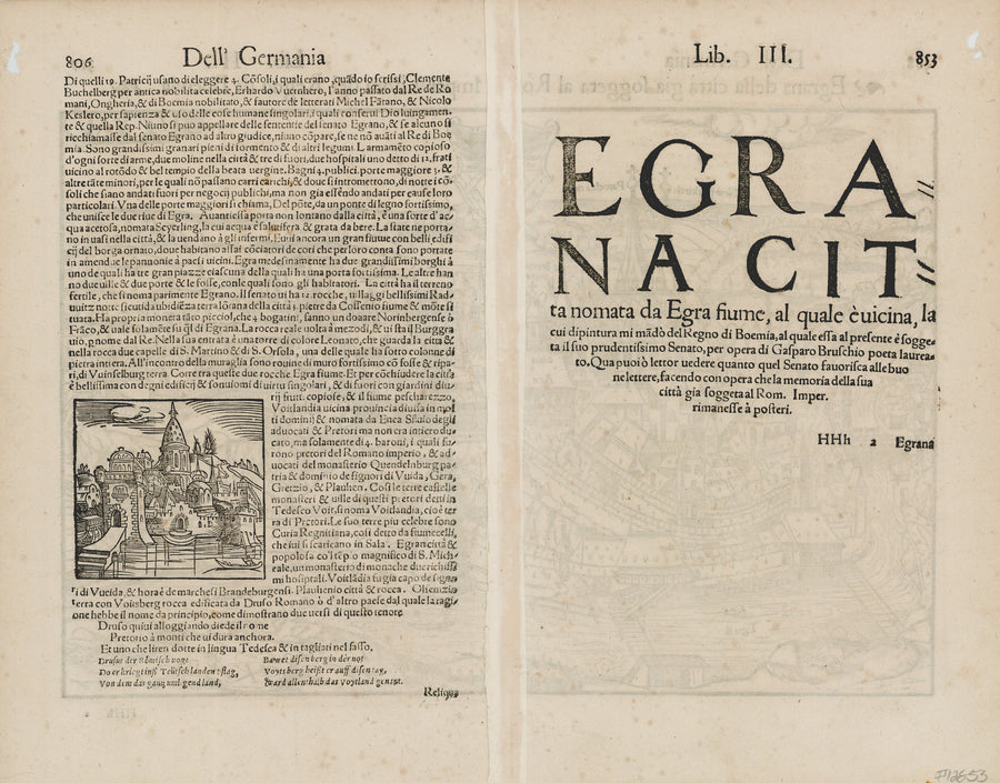 1560 Egrana della citta gia fogget al Romani Imperat. Hora del Regno di Boemia.