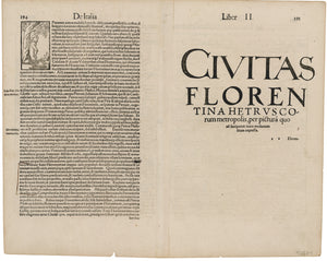 1550 De Italia Florentia nobilissima Hethruriae civitas, deformata ad nostra tempora.