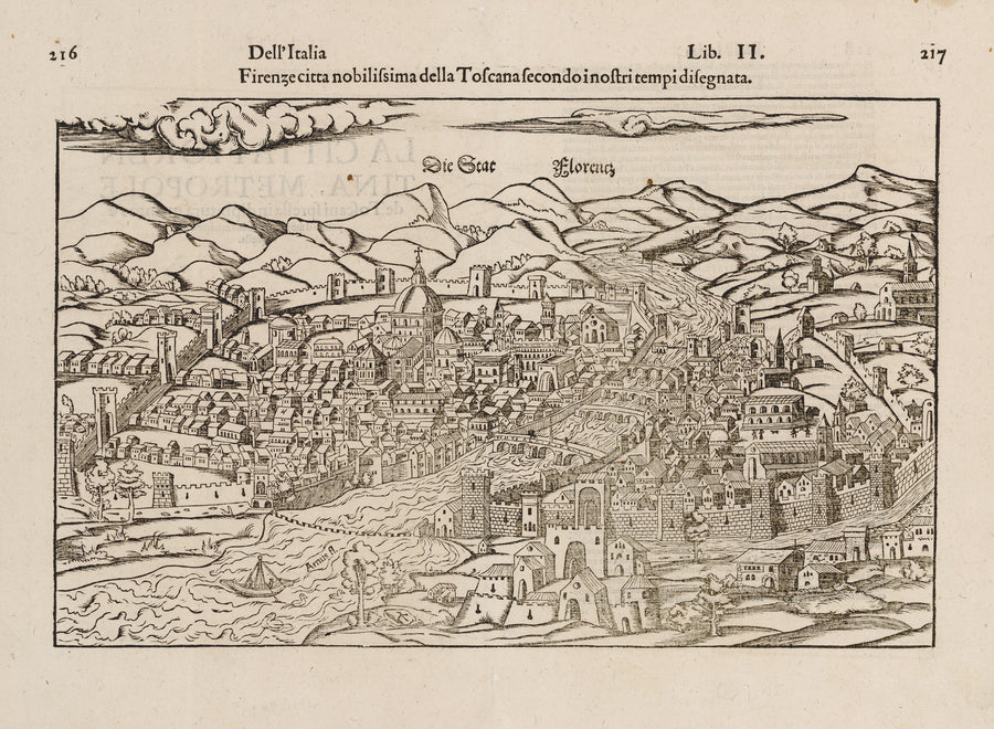 1550 Dell’Itala Firenze citta nobilissima della Toscana secondo i nostri tempi disegnata.