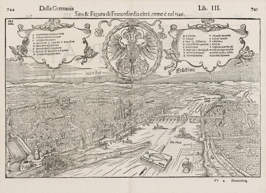 1558 Sito & Figura di Francofordia citta, come e nel 1546.