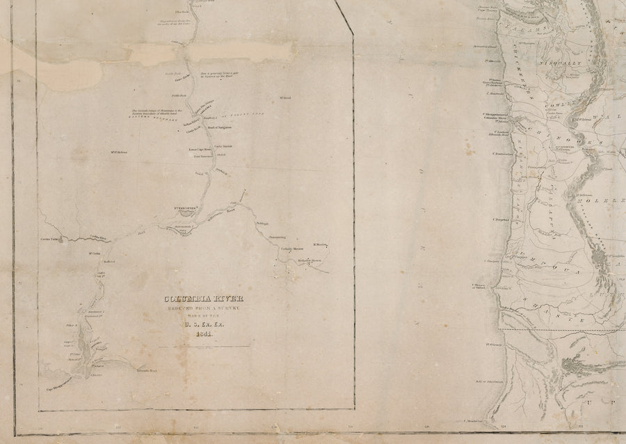 1841 Map of the Oregon Territory by the U.S. Ex. Ex.