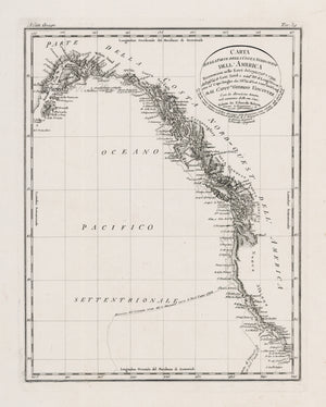 Carta della Parte della Costa Nord-Ouest Dell'America Riconosciuta nelle Estati del 1792, 1793, e 1794... By: George Vancouver, 1820