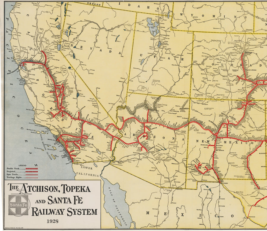 1928 The Atchison, Topeka and Santa Fe Railway System