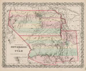 1856 Territories of New Mexico and Utah