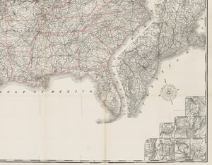 1889 New Official Railroad, State, and Territorial Map of the United States of America, Canada, and Mexico