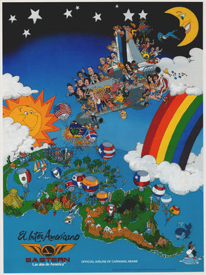 Eastern Airlines Poster: El Inter Americano By: Rubén Travieso, 1984