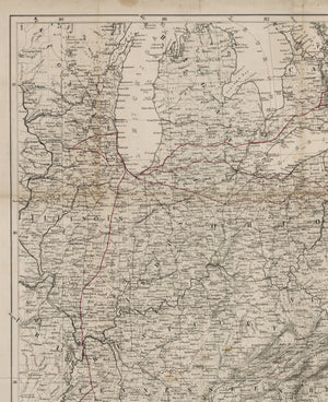 1863 Map to Accompany " My Diary North and South" with the Author's Route Colored