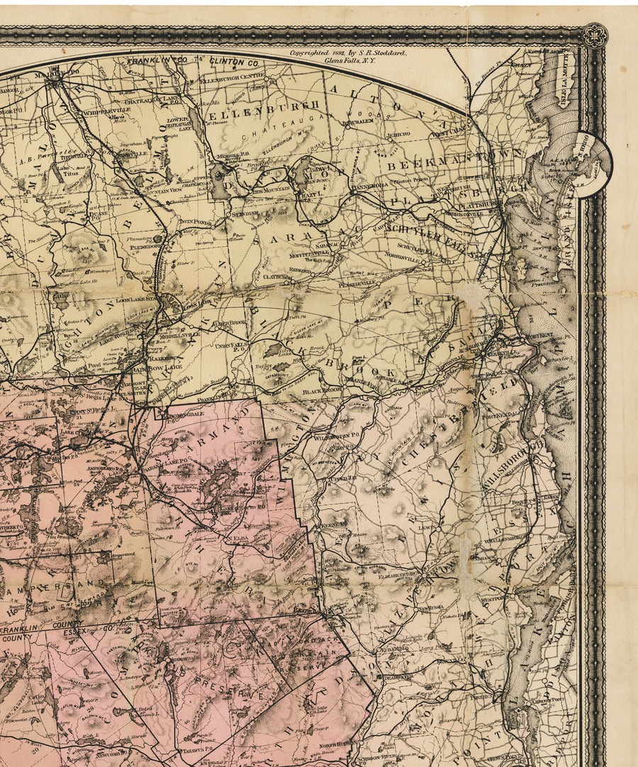 1893 Map of the Adirondack Wilderness