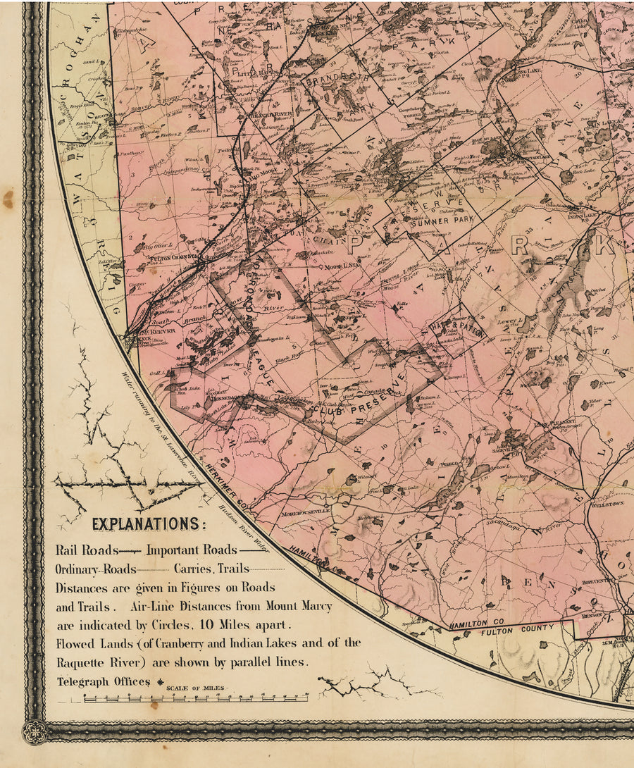 1893 Map of the Adirondack Wilderness