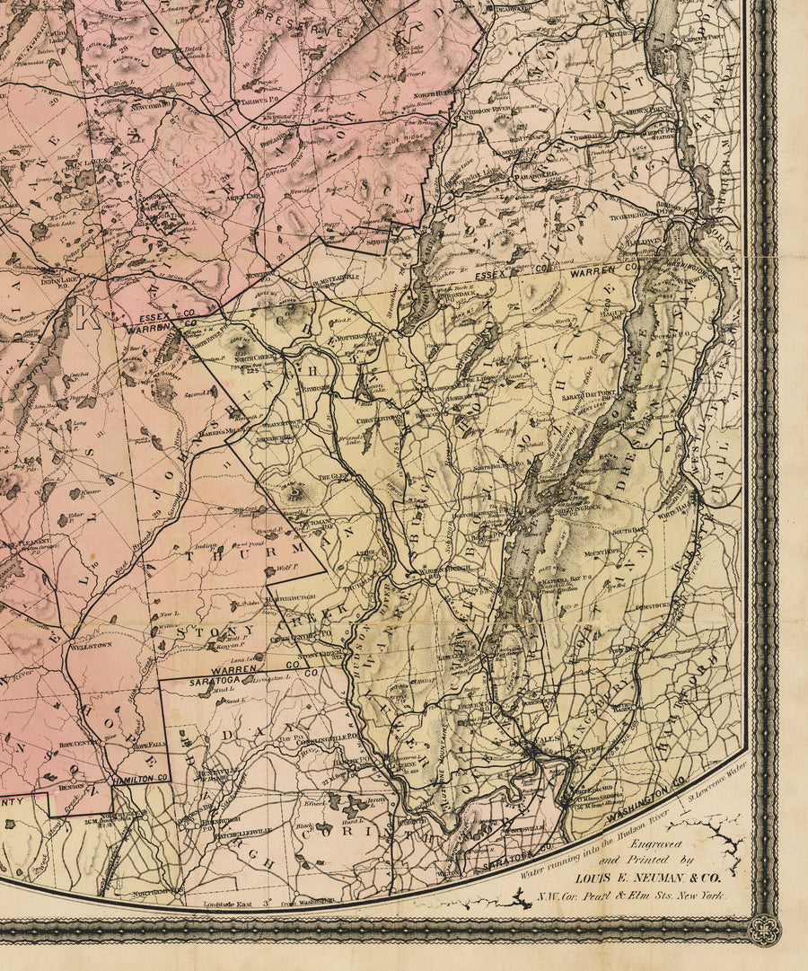 1893 Map of the Adirondack Wilderness